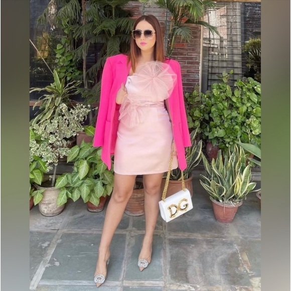 Zara Beige Pink Floral Mini Dress - Picture 13 of 17